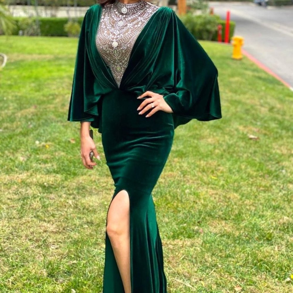 Panit Velvet Evening Dress